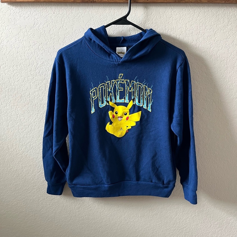 Pokémon Boys Pikachu Cotton Hoodie & Sweatpants Set Navy Blue Size M - Picture 3 of 8